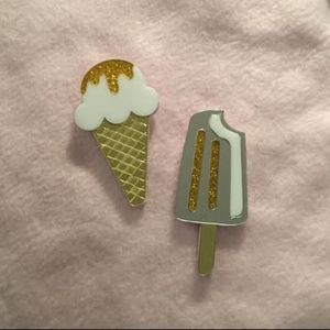 Set of 2 Sparkle Ice Cream Pins